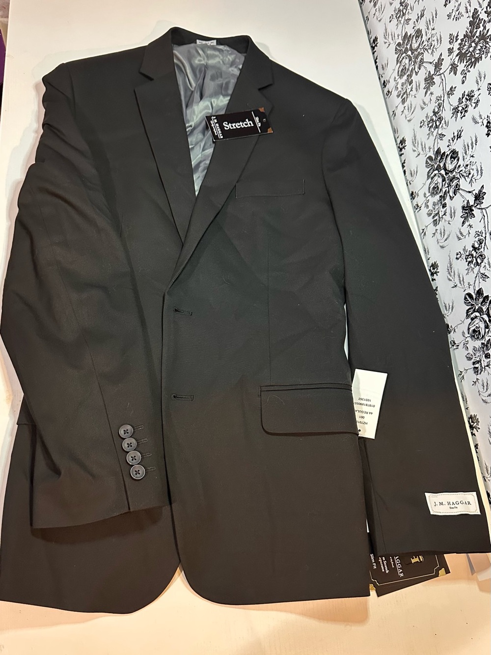 Haggar Men's Black Stretch Suit Jacket